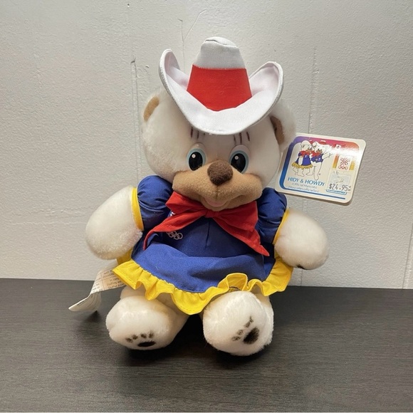 Vintage Calgary Olympic Games Plush Mascot 1988 Hidy and Howdy With Tag - Picture 7 of 7